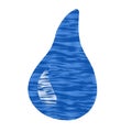 Drop of water liquid wet water purity blue color of water fluidity transparent